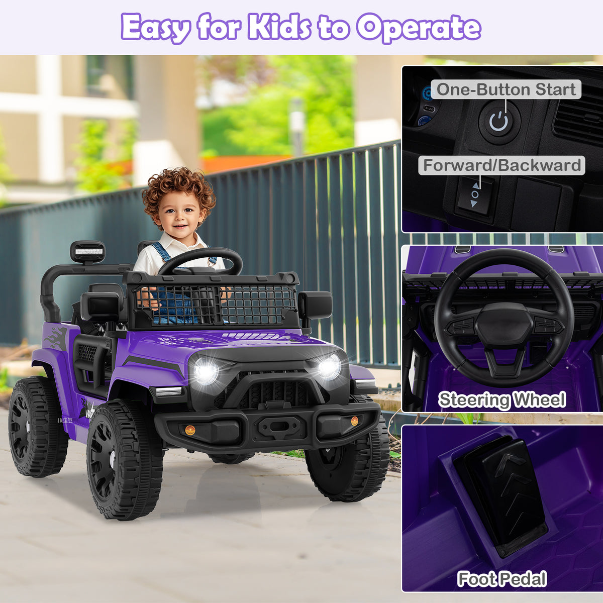12V Kids Electric Ride-On Truck with Remote Control