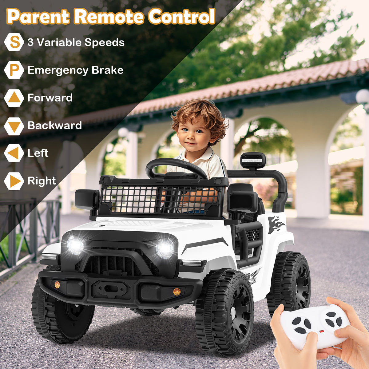 12V Kids Electric Ride-On Truck with Remote Control