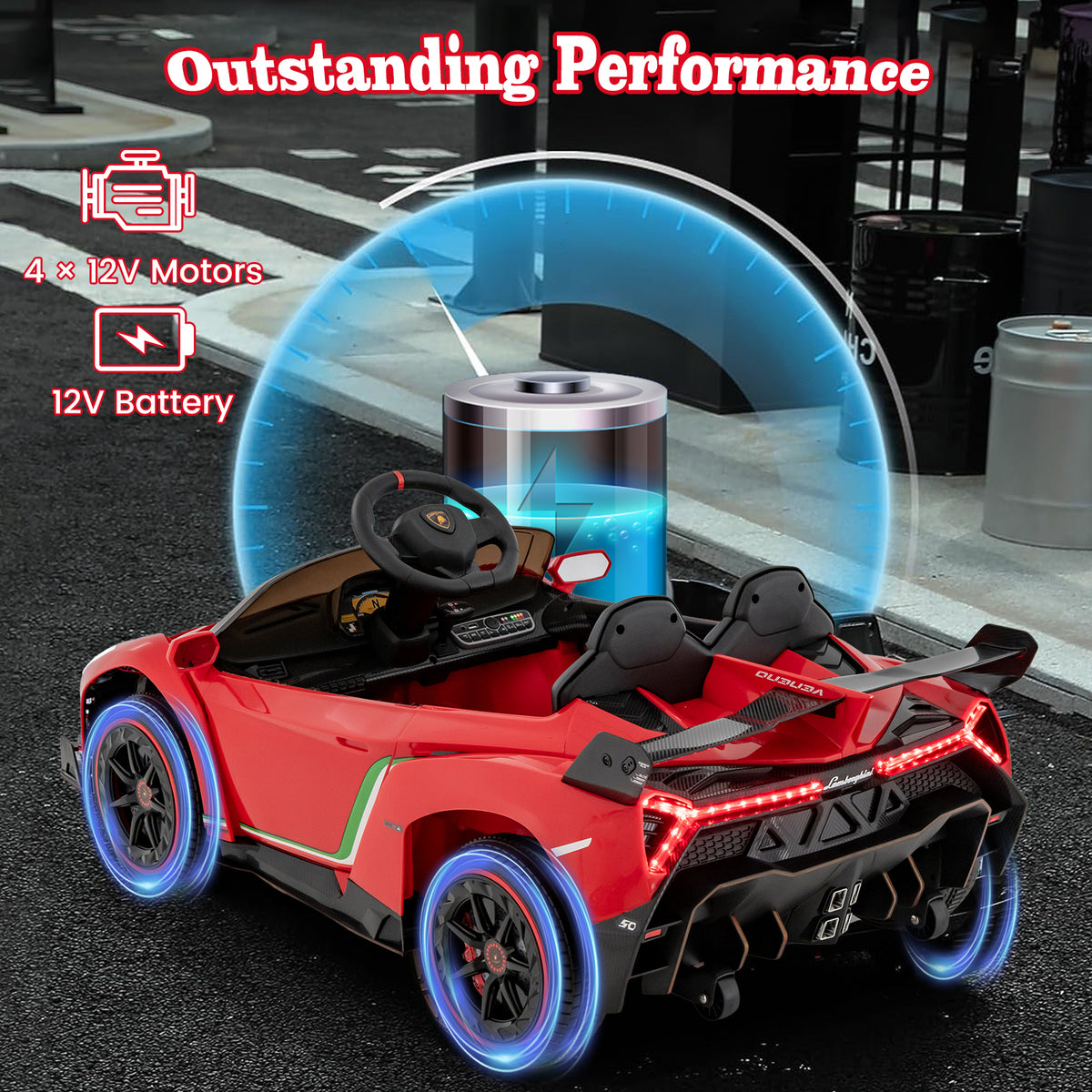 Lamborghini 12V 4WD Kids Ride-on Sports Car with Remote Control