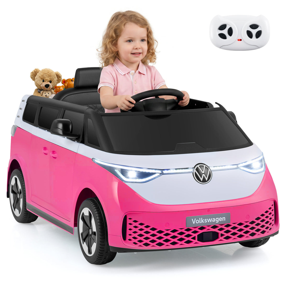 12V Kids Electric Car Bus with Music and LED Headlights Licensed Volkswagen