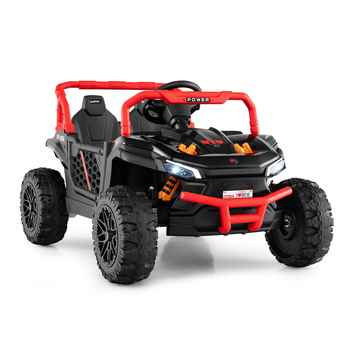12V Kids Ride on Truck Off-Road UTV with Parental Remote and Lights