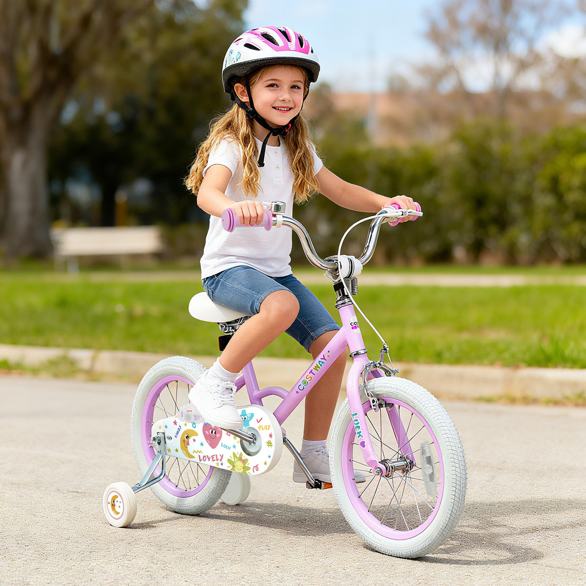Kids Bike Adjustable for 3-8 Years Old Children - Stars & Moon