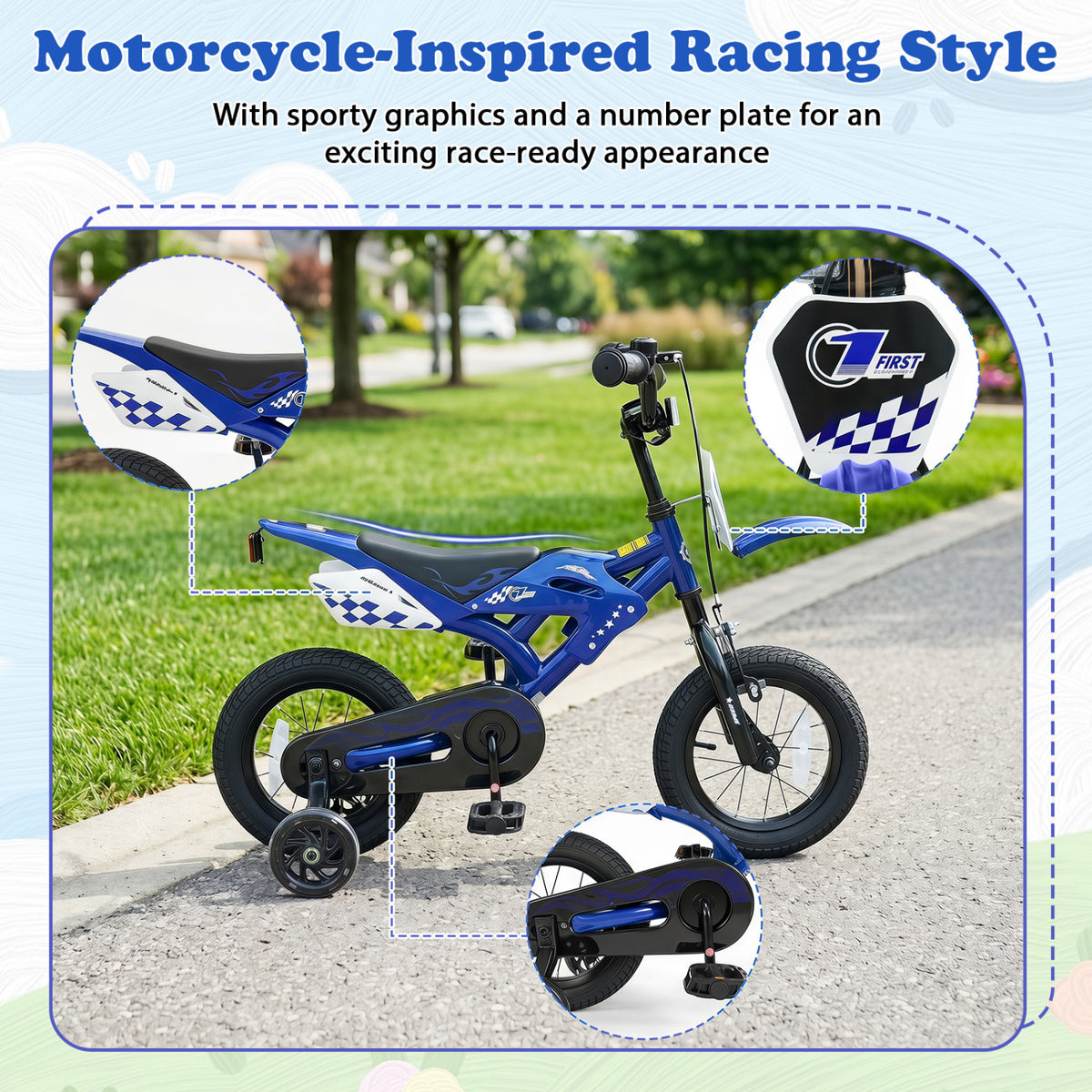 Kids Bike Motorcycle-Inspired for Boy Girl Ages 3-4 Years