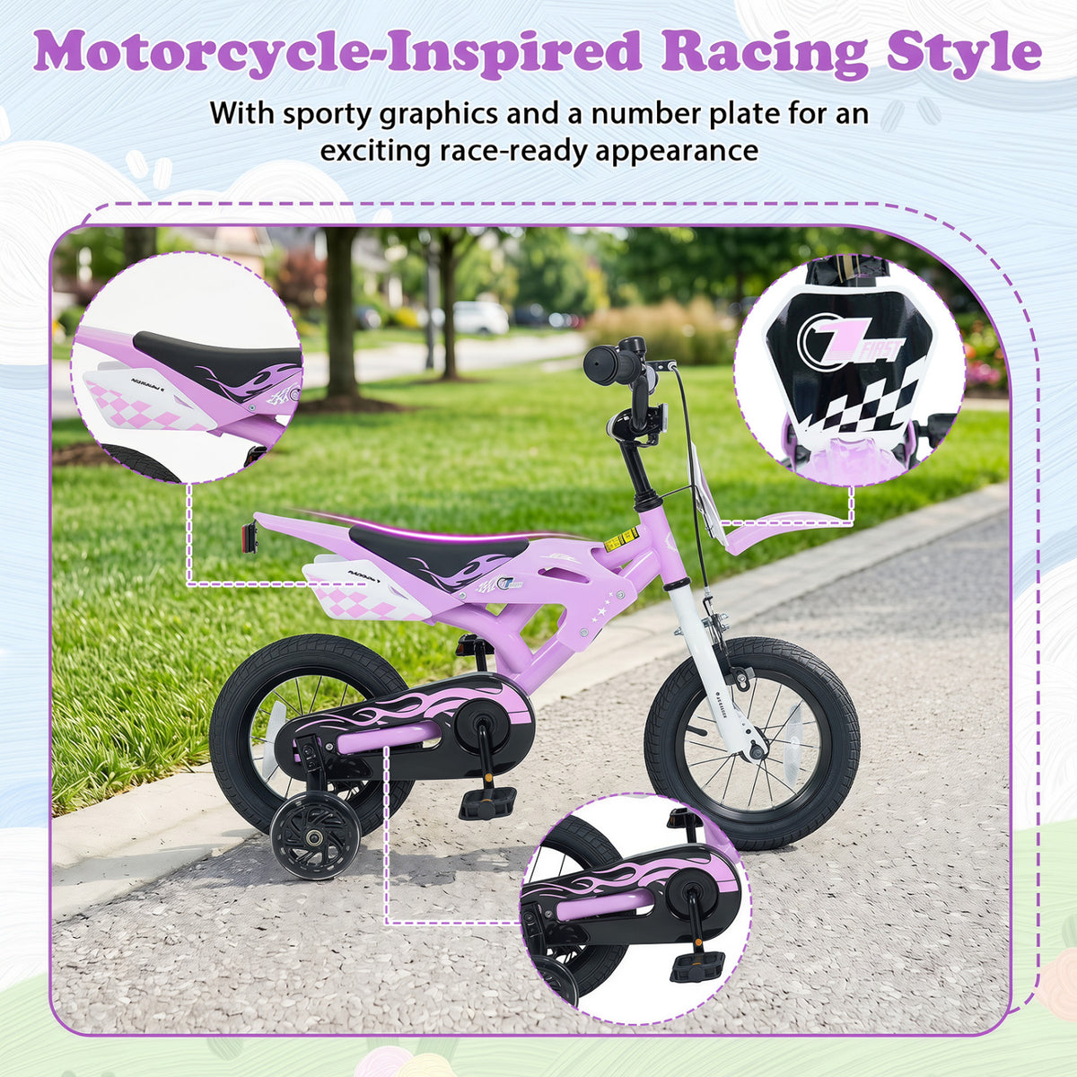 Kids Bike Motorcycle-Inspired for Boy Girl Ages 3-4 Years