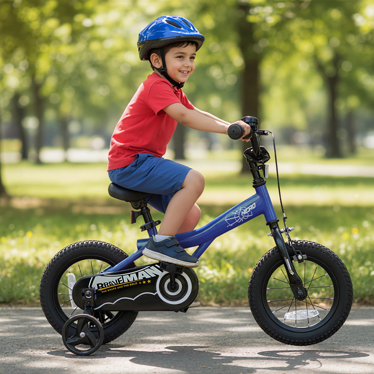 Kids Bike with Removable Training Wheels - Brave Hero