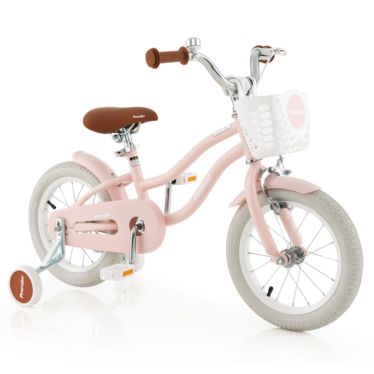 Vélo pour enfants avec frein à main avant et 2 roues stabilisatrices