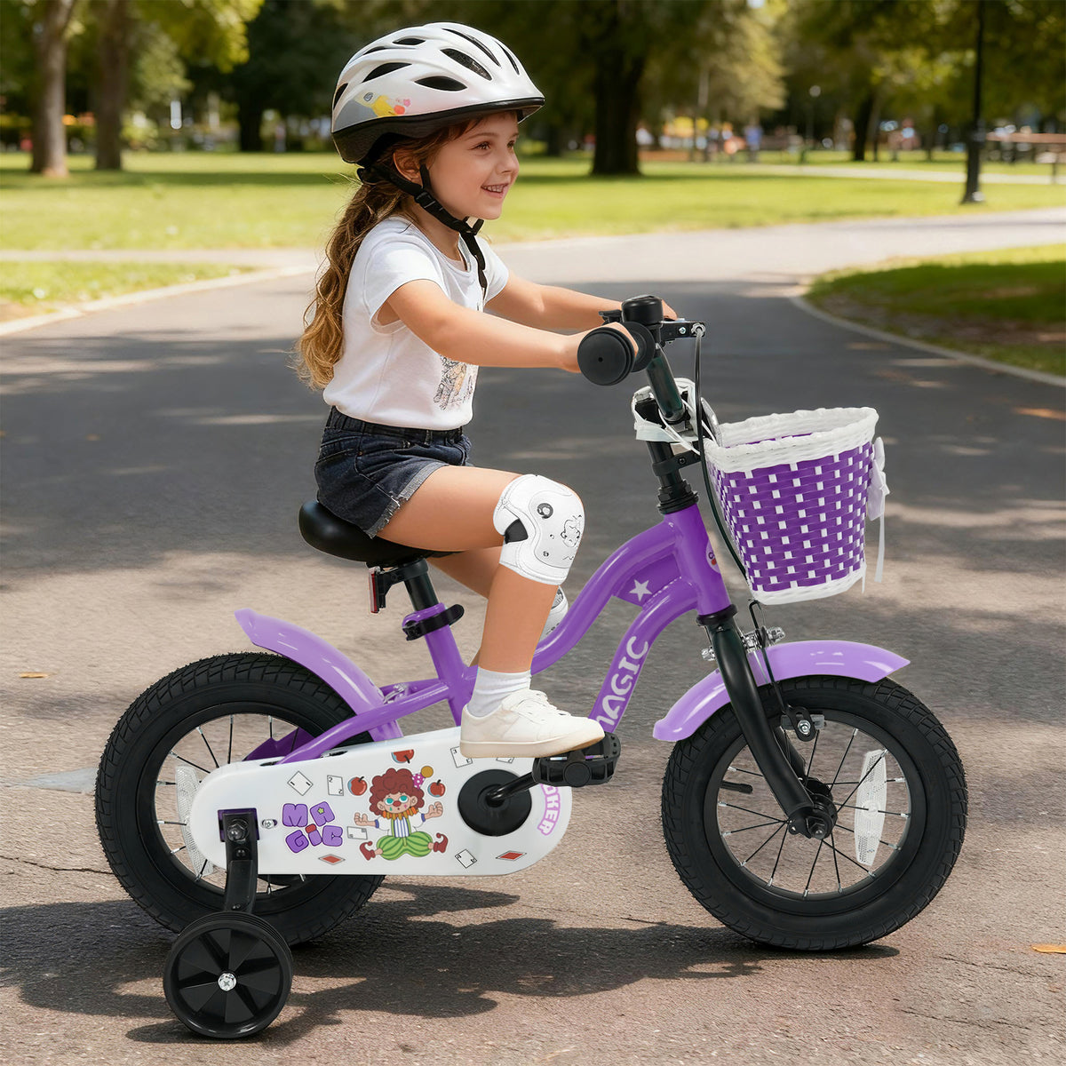 Kids Bike with Training Wheels for Aged 3-4 Years Old - Magic