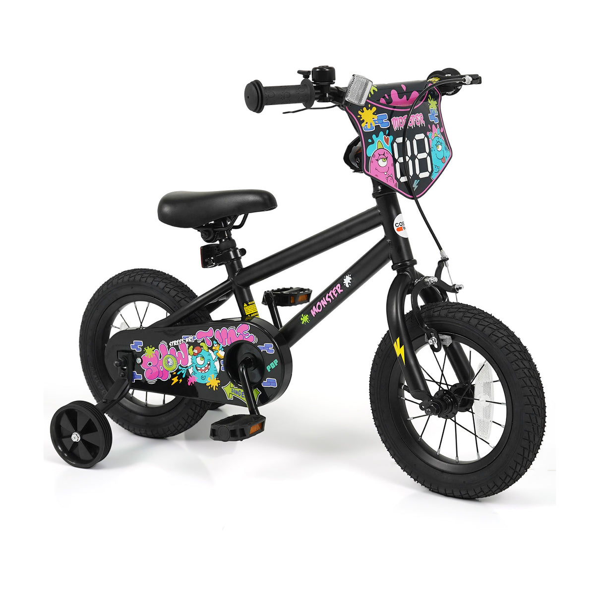 Kids Bike with Training Wheels for Ages 4-8 Years Old - Street Art Time