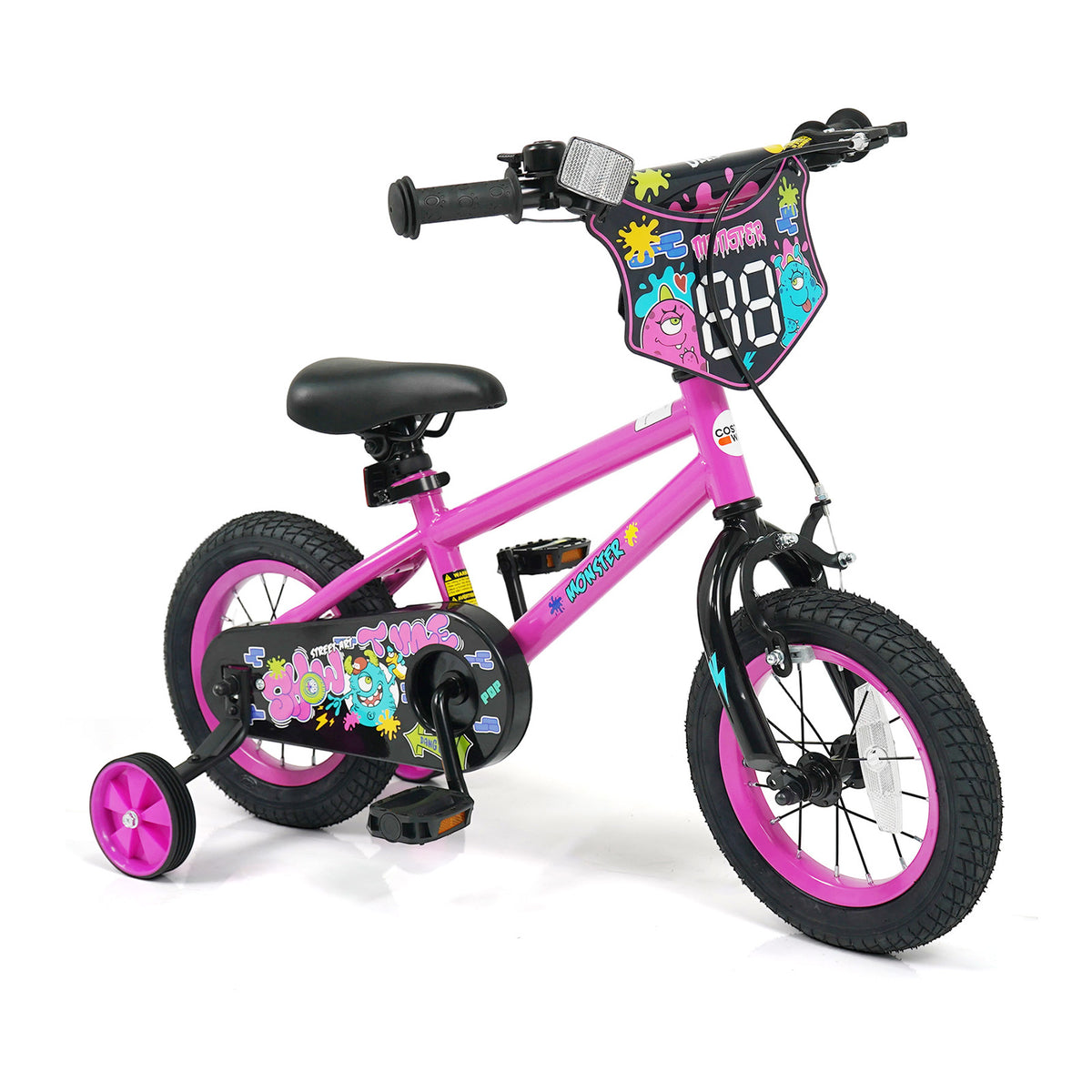 Kids Bike with Training Wheels for Ages 3-4 Years Old - Street Art Time