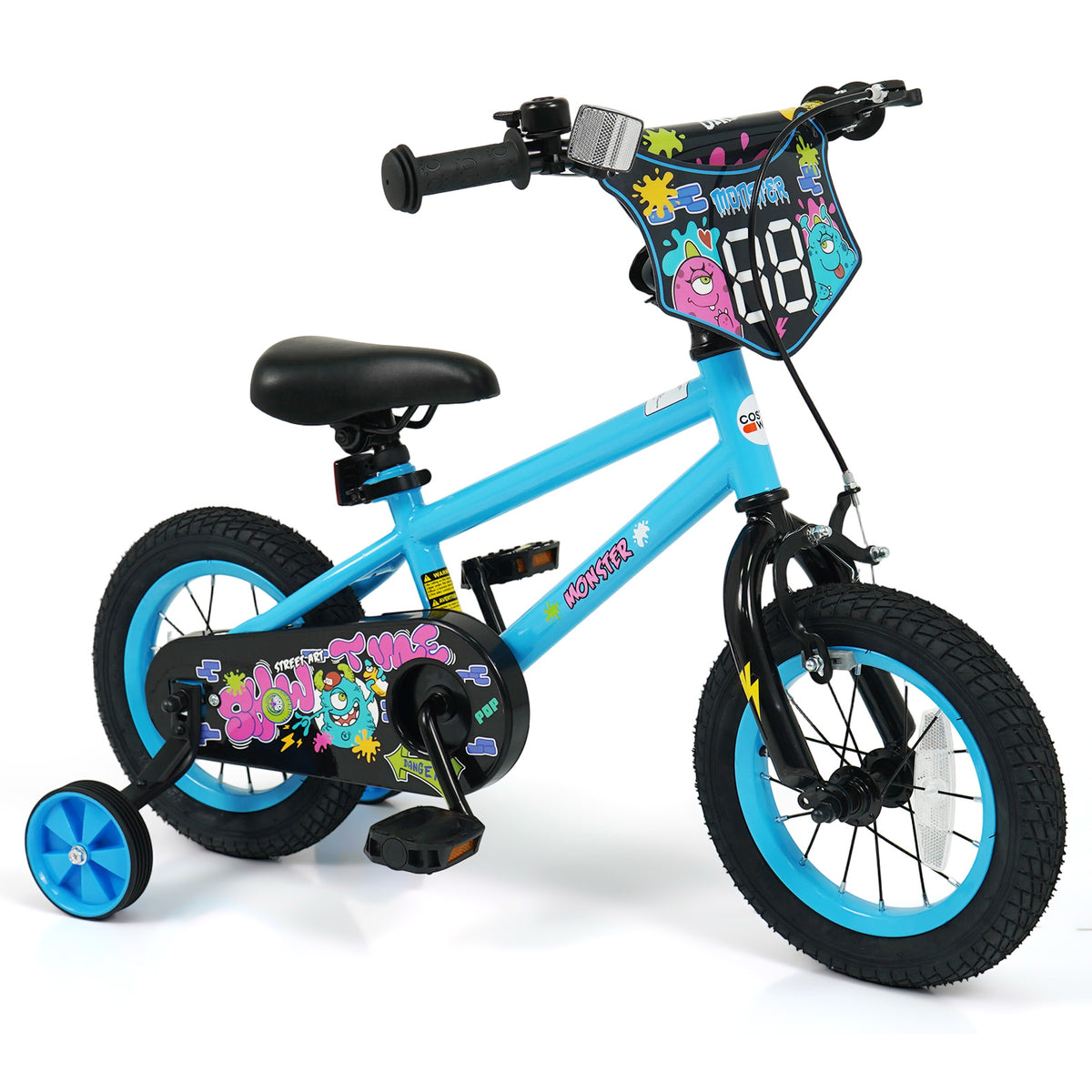 Kids Bike with Training Wheels for Ages 3-5 Years Old - Street Art Time