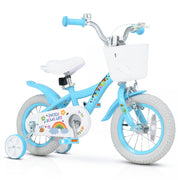 Vélo pour filles de 3 à 4 ans avec roues stabilisatrices et panier - Fête du printemps