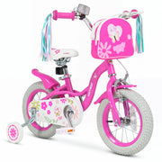 Vélo pour fille avec sac avant et rubans pour 3-4 ans