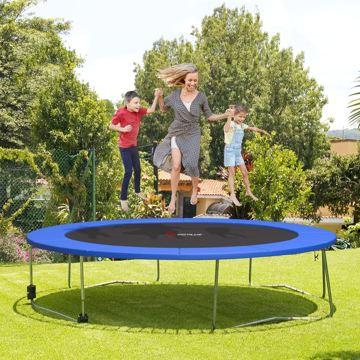 12ft Universal Trampoline Safety Pad Spring Cover - 0.6" Thick-Trampoline Accessories-DECOROLALA