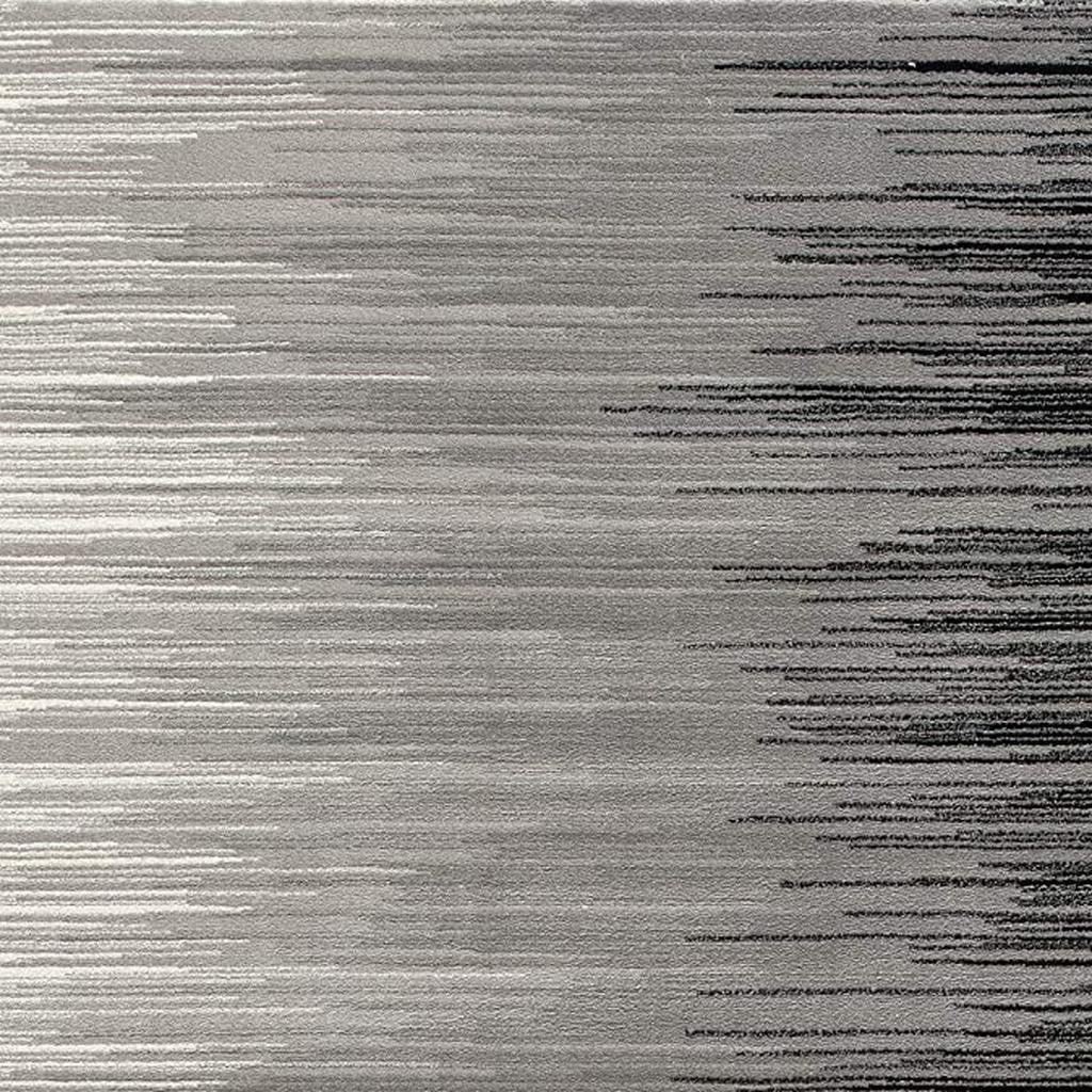 13' Black and Gray Abstract Power Loom Runner Rug-Area Rugs-DECOROLALA