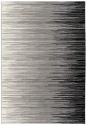 13' Black and Gray Abstract Power Loom Runner Rug-Area Rugs-DECOROLALA