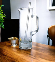 13" Clear Lead Free Crystal Martini Pitcher And Stirrer-Barware and Drinkware-DECOROLALA
