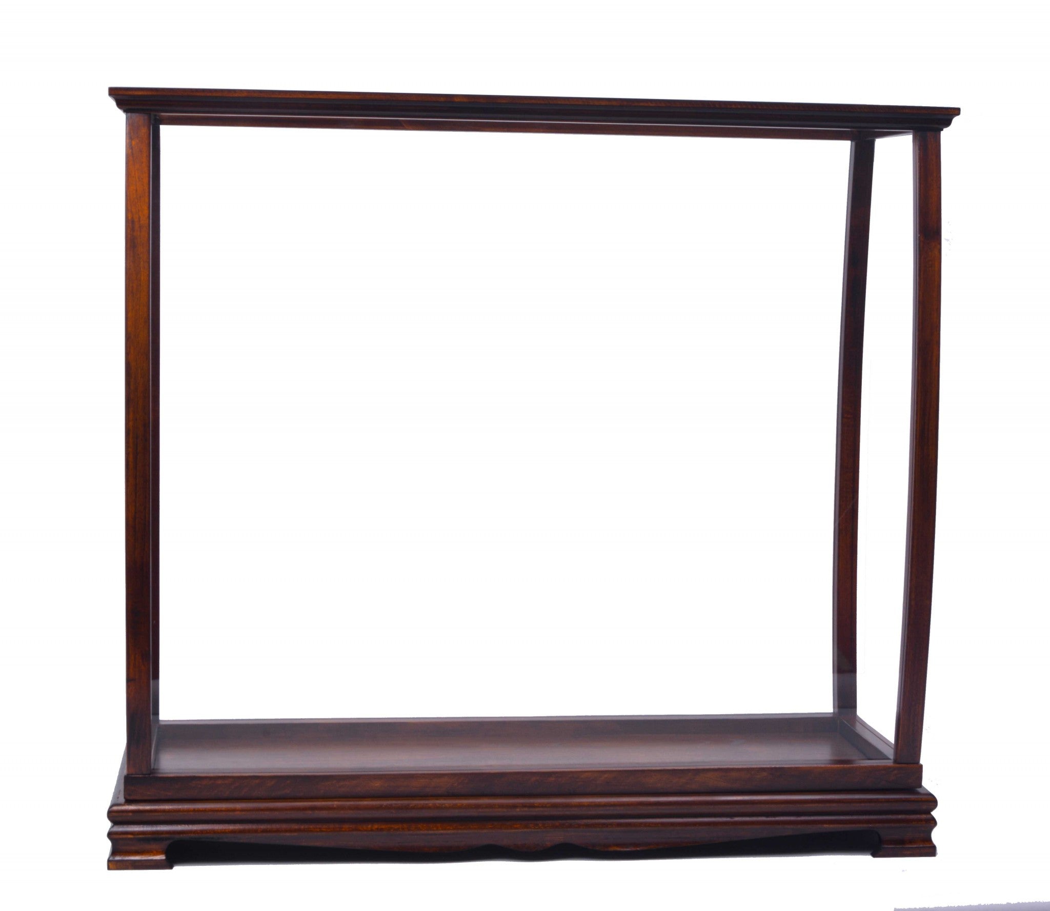 13" Dark Brown And Clear Glass Standard Display Stand-Cabinets-DECOROLALA