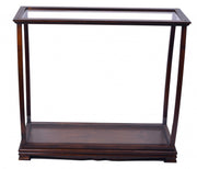13" Dark Brown And Clear Glass Standard Display Stand-Cabinets-DECOROLALA