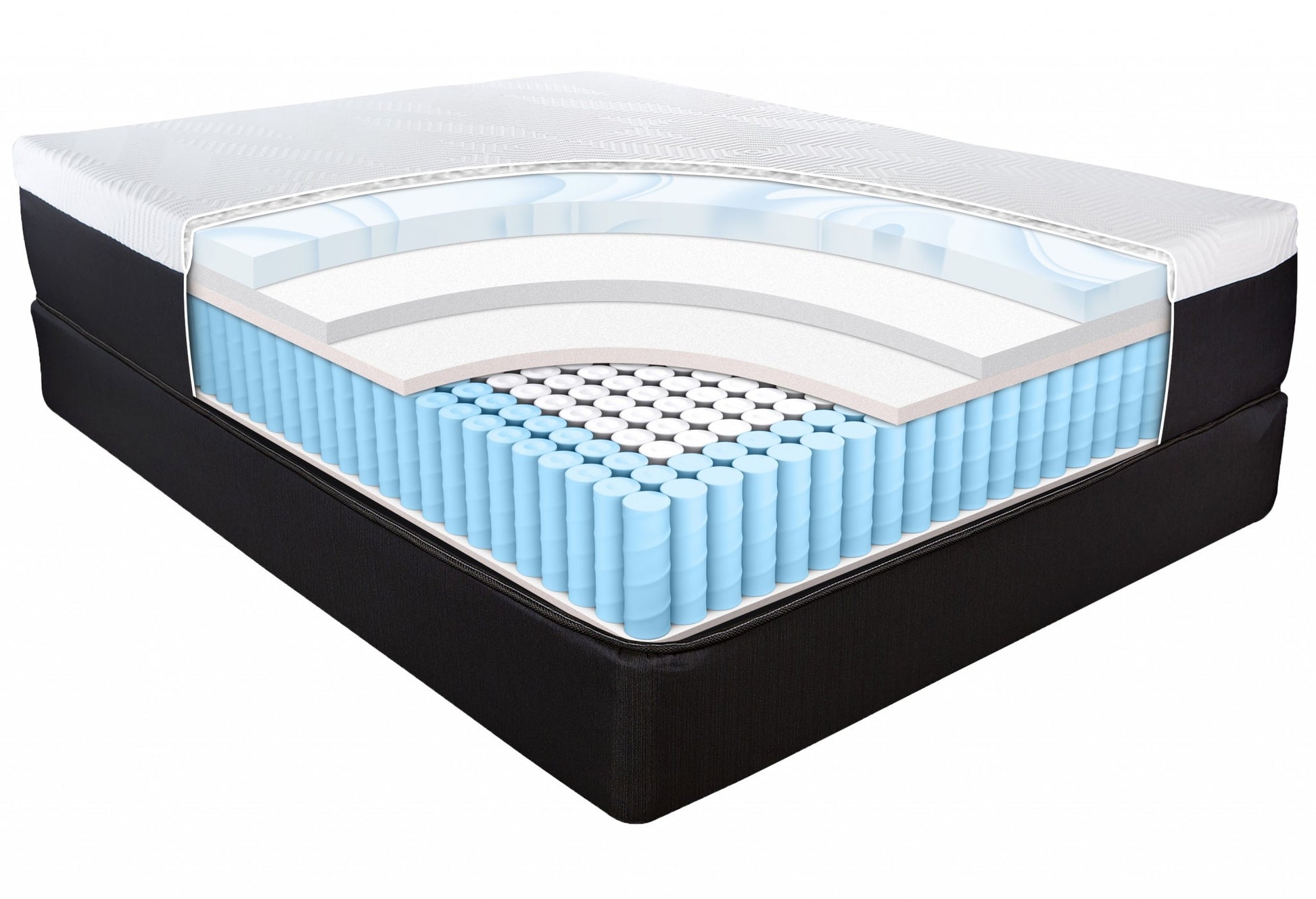 13" Hybrid Pocket Coil Gel Memory Foam Mattress-Hybrid Mattresses-DECOROLALA