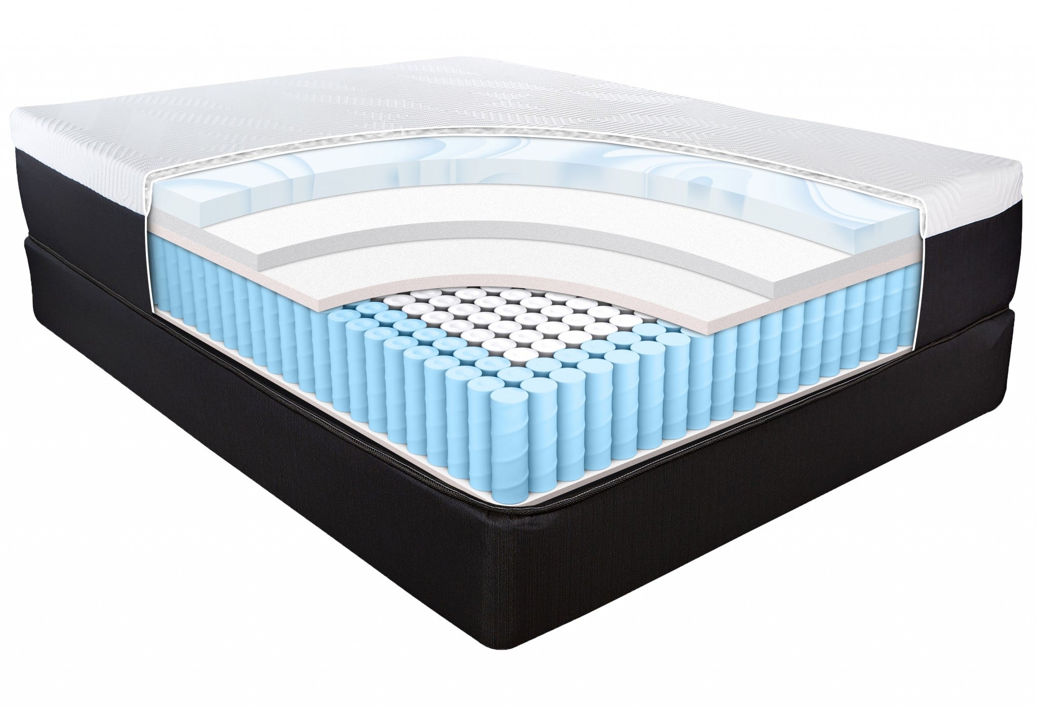 13" Hybrid Pocket Coil Gel Memory Foam Mattress-Hybrid Mattresses-DECOROLALA