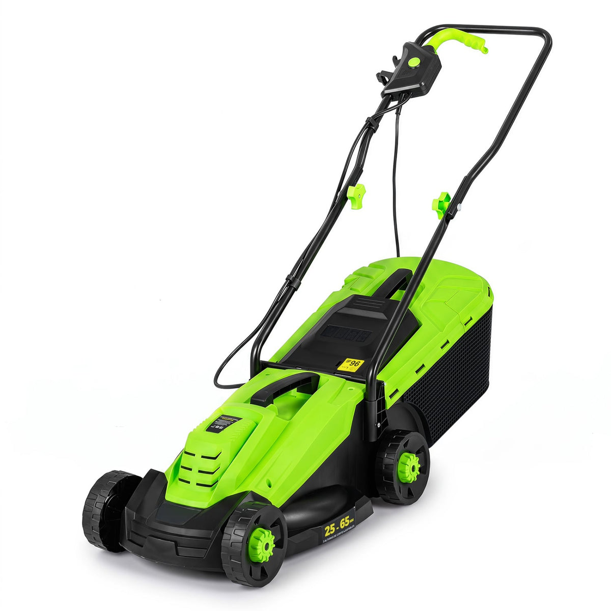 13-Inch 12-Amp Corded Electric Lawn Mower with 3-Position Height Adjustment-Green-Garden Tools-DECOROLALA