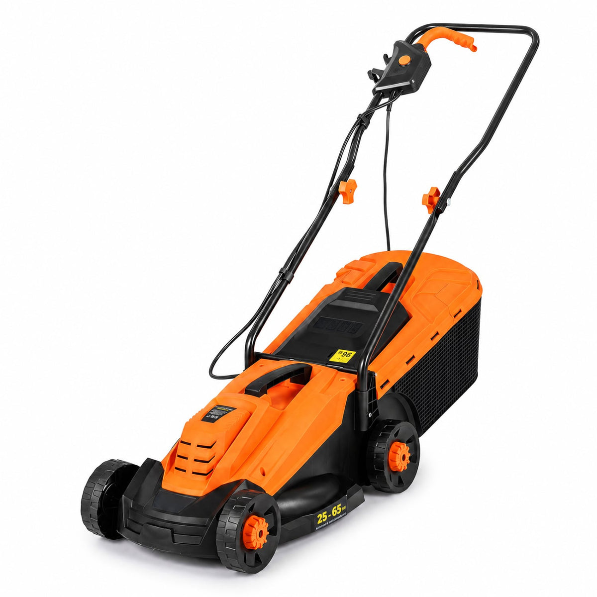13-Inch 12-Amp Corded Electric Lawn Mower with 3-Position Height Adjustment-Orange-Garden Tools-DECOROLALA