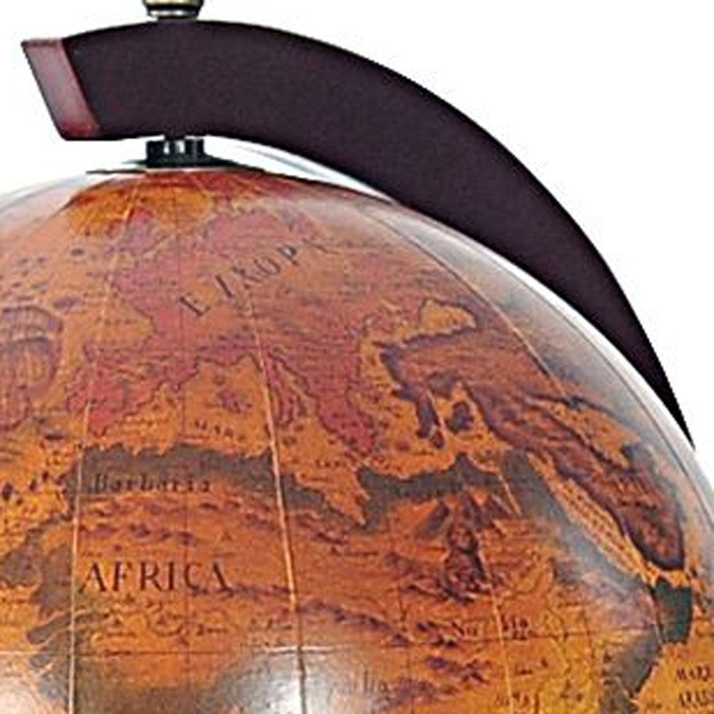 13" X 15" X 19" Red Globe With Chess Holder-Sculptures-DECOROLALA