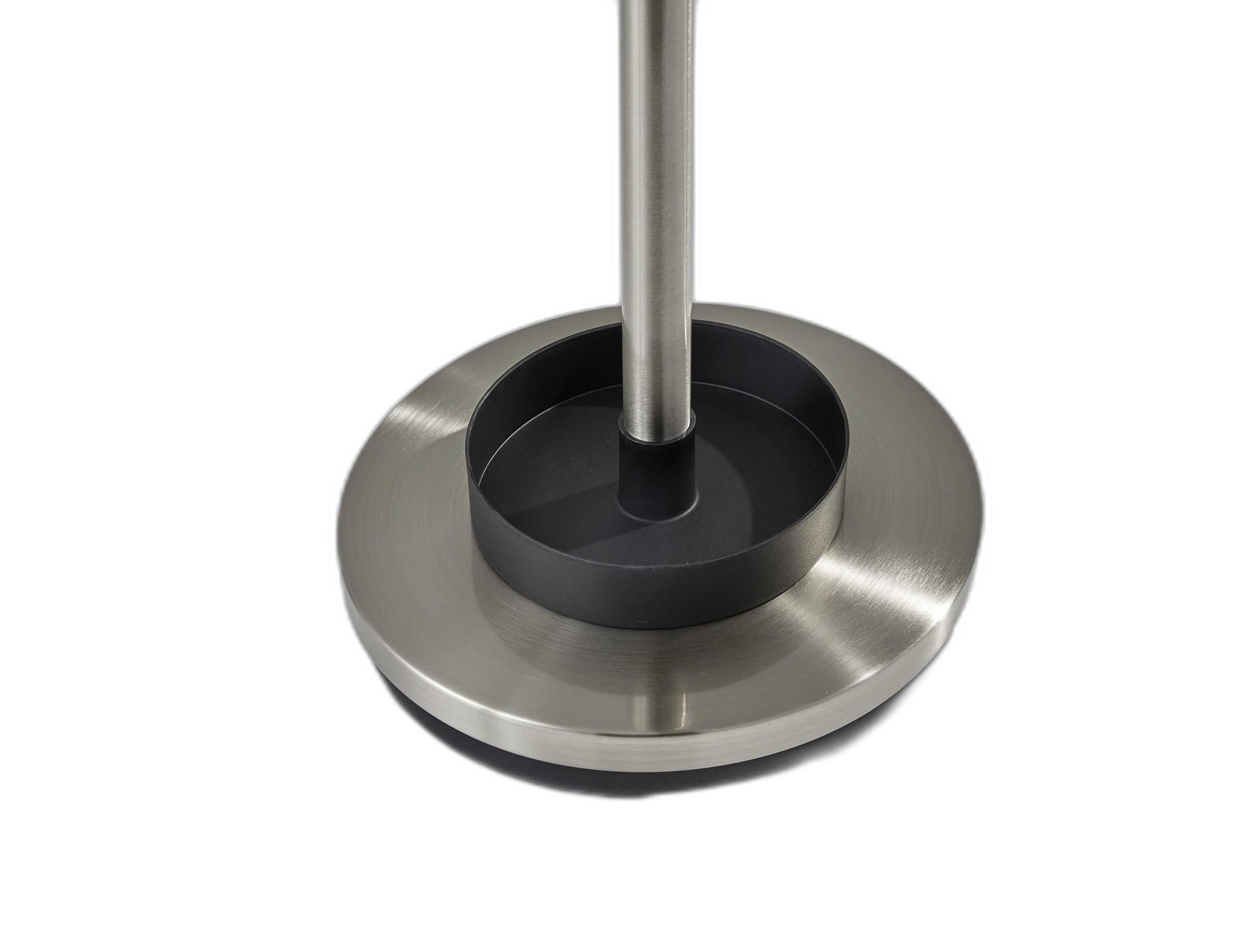 13" X 68" Brushed Steel Brushed Steel Stand Coat Rack-Coat Hangers-DECOROLALA