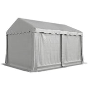 13' x 10' Portable Storage Shed Tent - Light Grey PE Fabric-Patio & Garden > Lawn & Garden > Sheds > Portable Shed-DECOROLALA