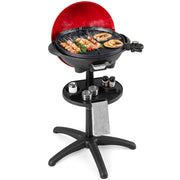 1350 W Outdoor Electric BBQ Grill with Removable Stand Easy to Install-Red-Outdoor Grills-DECOROLALA