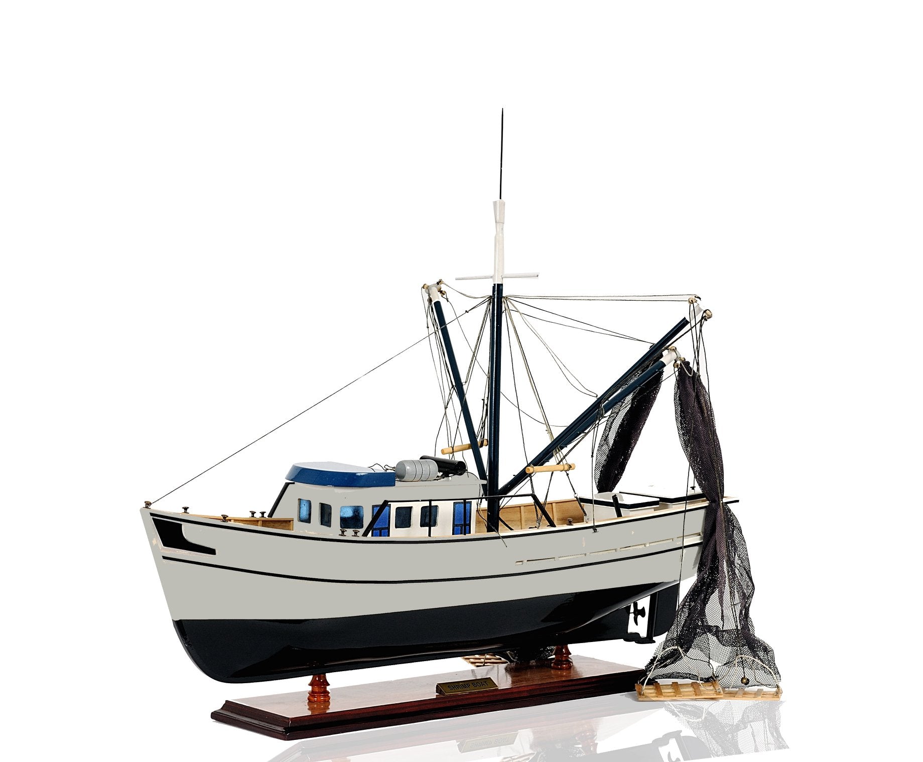 13.5" X 25" X 22" Shrimp Boat-Sculptures-DECOROLALA