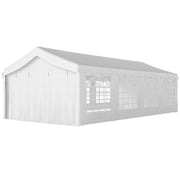 13'x26' Heavy Duty Party Tent & Carport - White PE Steel-Patio & Garden > Wedding & Events Tents > Canopy Tents-DECOROLALA