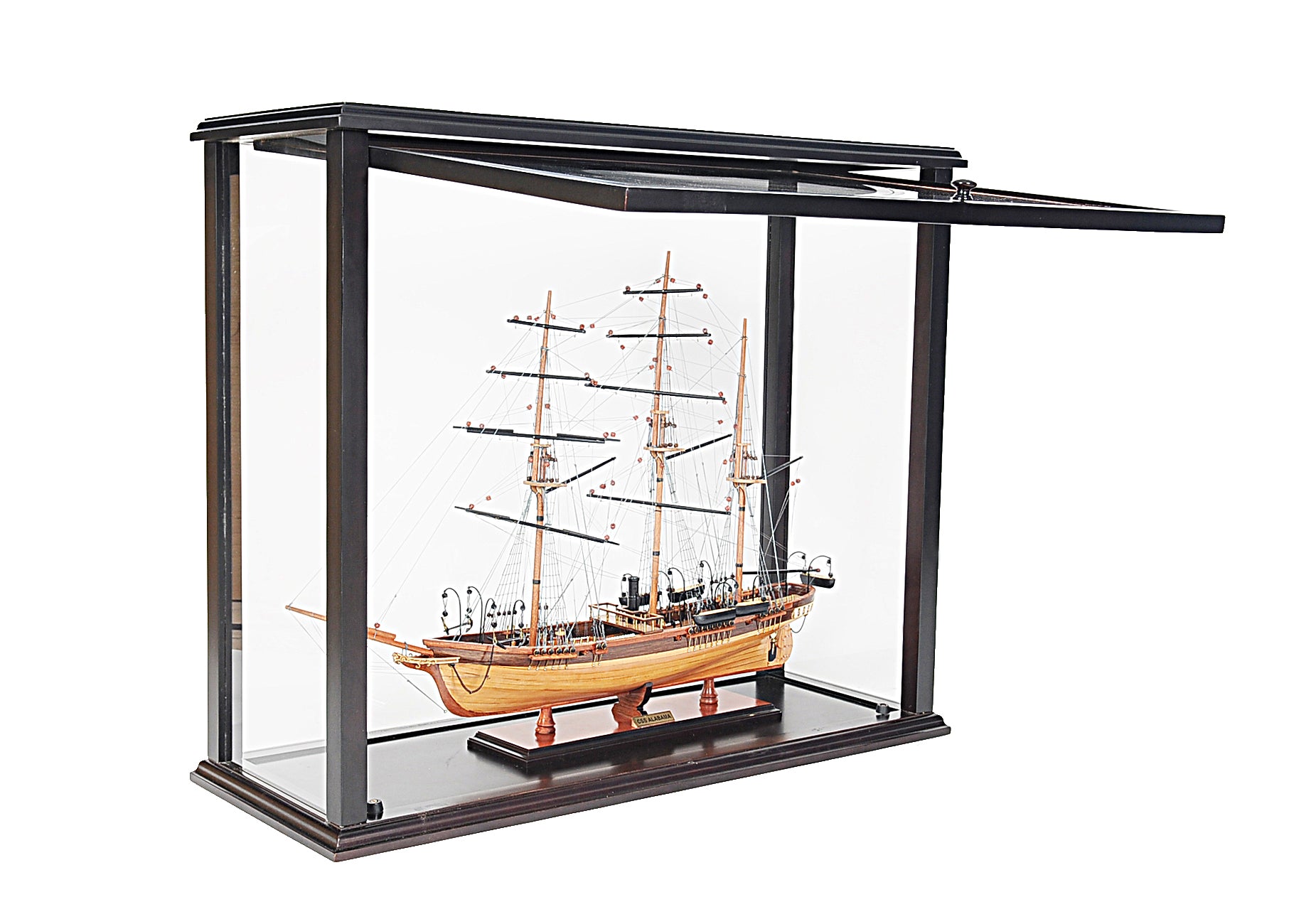 14" Black Glass Standard Display Stand-Cabinets-DECOROLALA