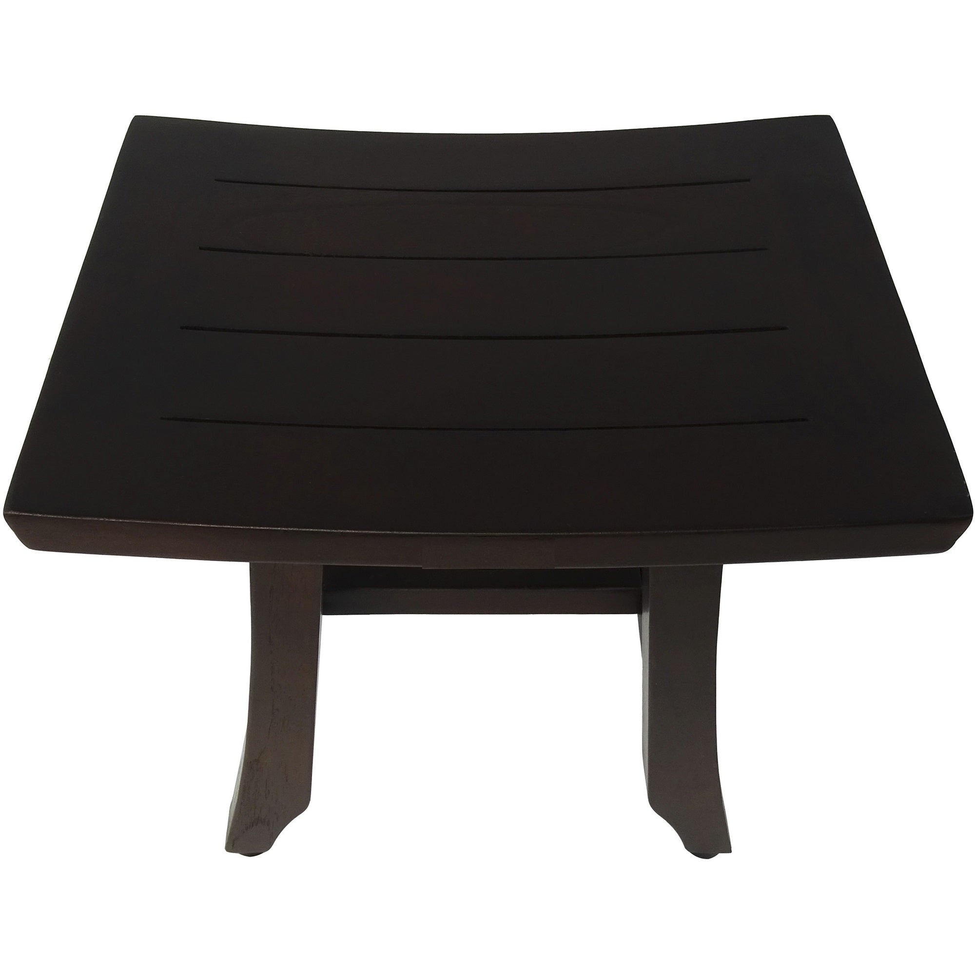 14" Brown Teak Shower Bench-Shower Benches-DECOROLALA