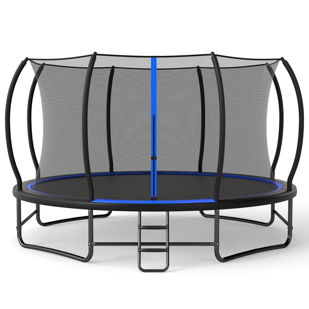 14 Ft Outdoor Recreational Trampoline with Safety Net and Ladder-Trampolines-DECOROLALA