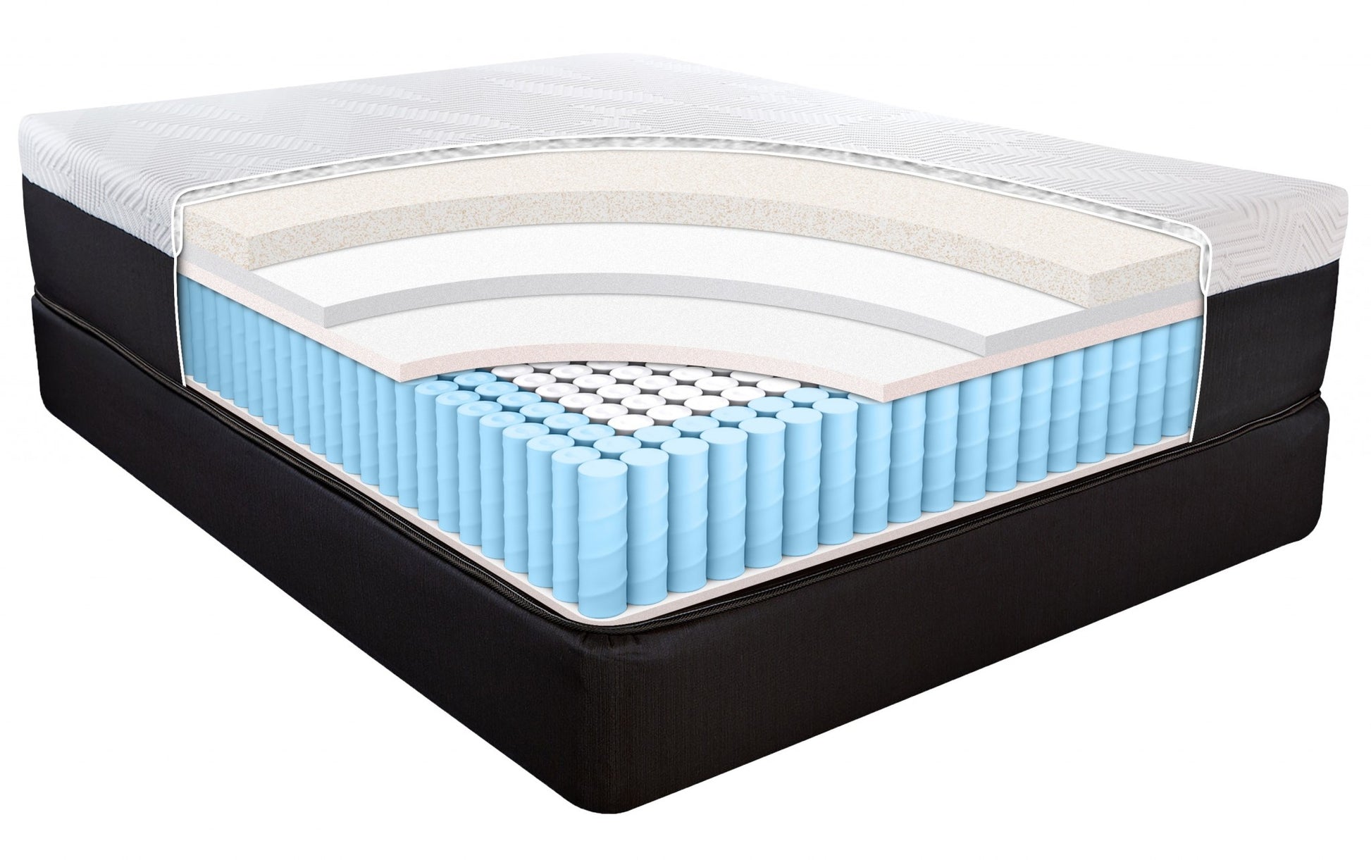 14" Hybrid Pocket Coil Copper Infused Gel Memory Foam Mattress-Hybrid Mattresses-DECOROLALA
