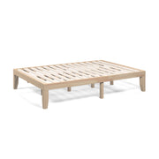 14 Inch Full Size Wood Platform Bed Frame with Wood Slat Support-Natural-Simple Bed Frame-DECOROLALA