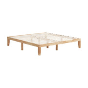 14 Inch King Size Wood Platform Bed Frame-Natural-Simple Bed Frame-DECOROLALA
