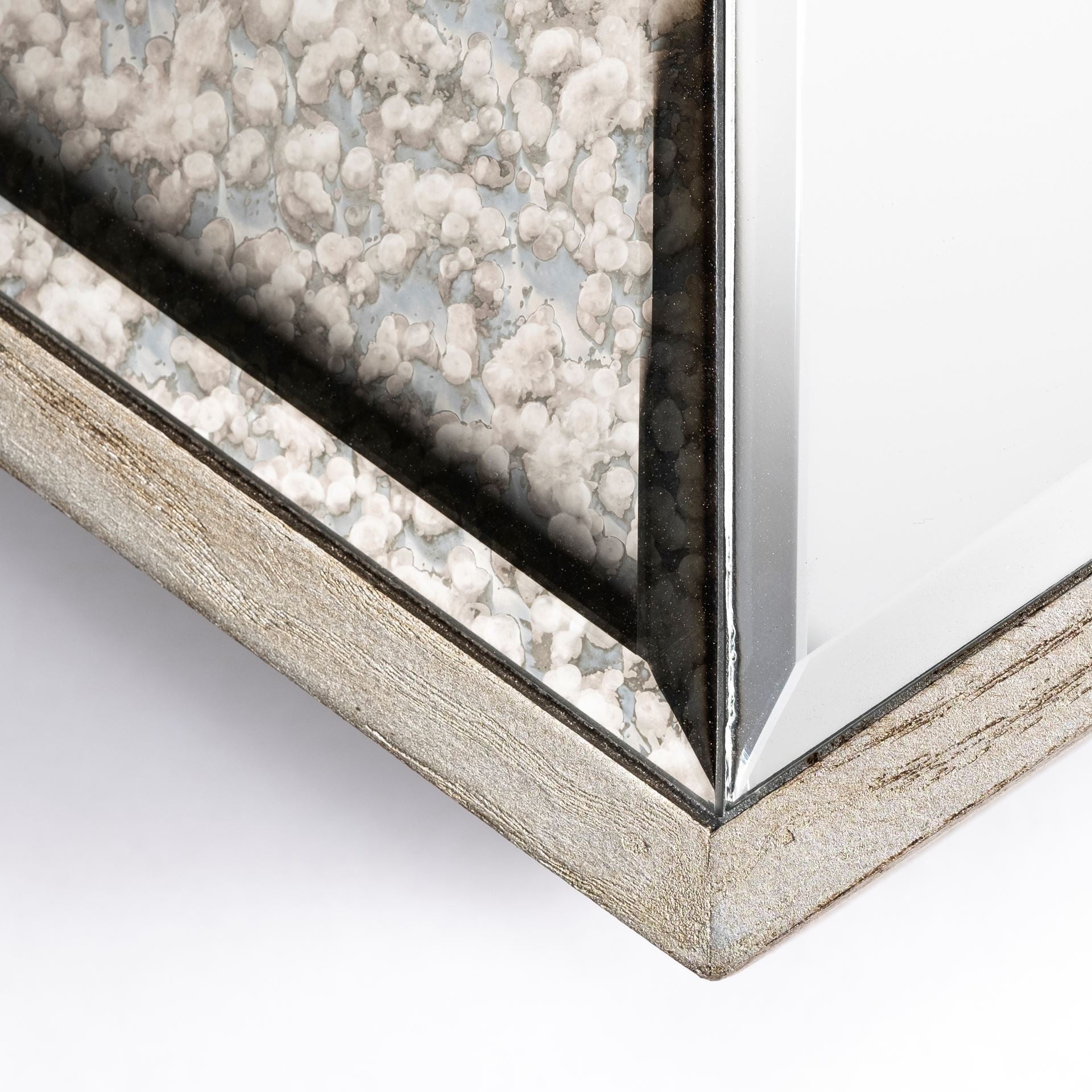 14" Natural Novelty Wood Framed Accent Mirror-Mirrors-DECOROLALA