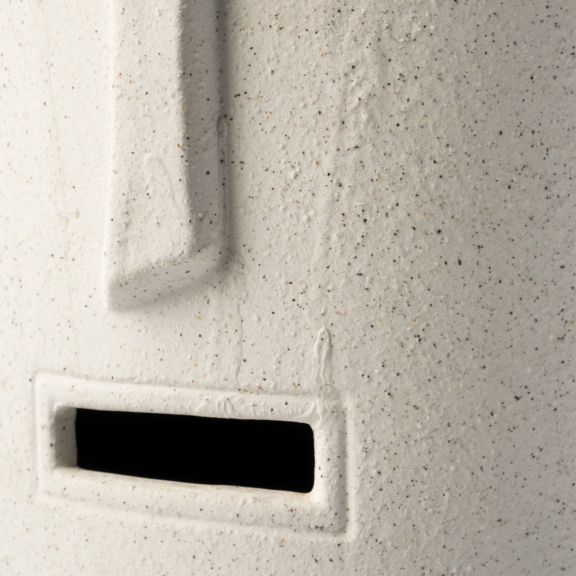 14" White Abstract Cylinder Ceramic Table Vase-Vases-DECOROLALA