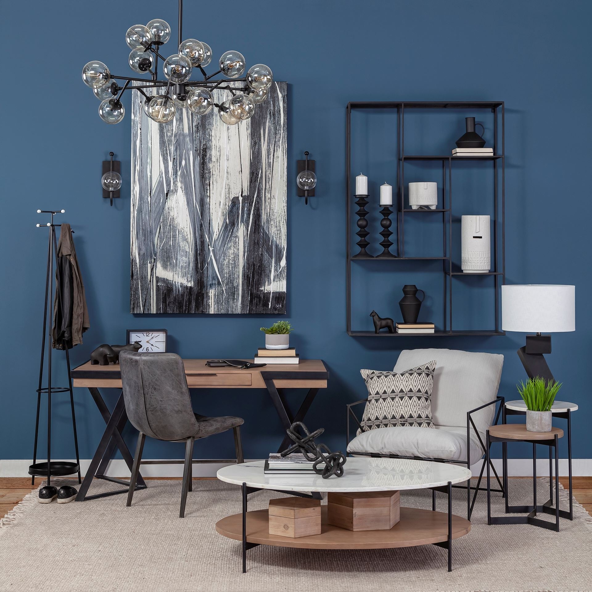 14" White Abstract Cylinder Ceramic Table Vase-Vases-DECOROLALA