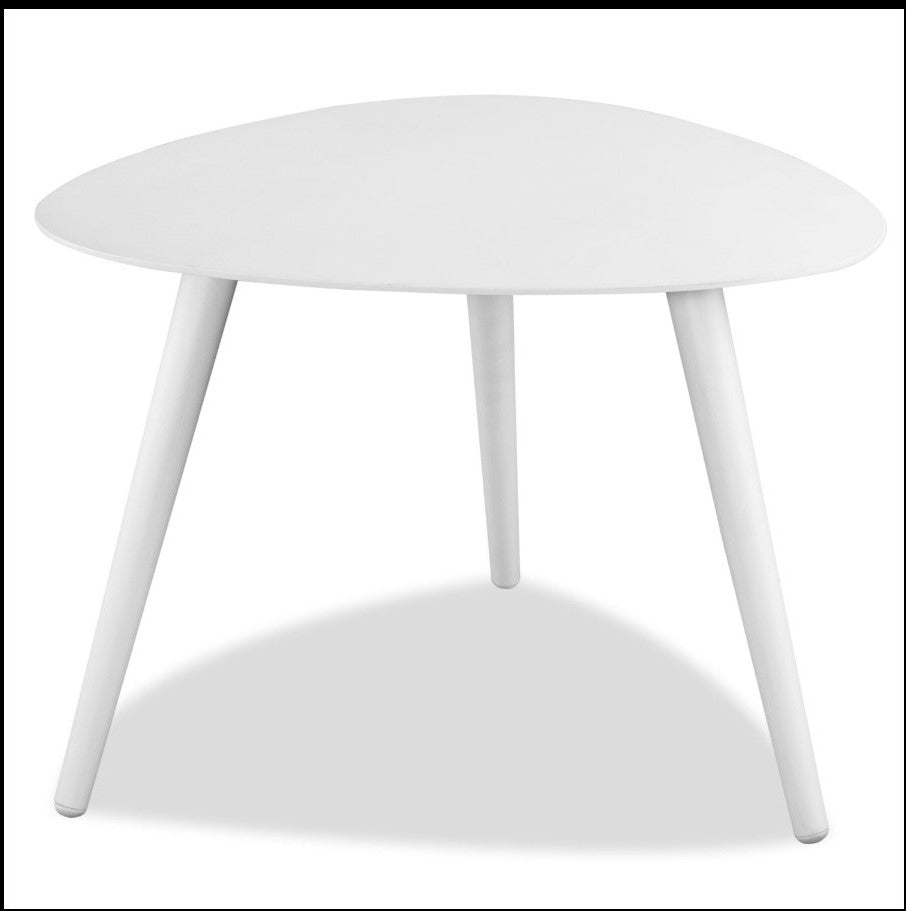 14" White Aluminum End Table-End-Side Tables-DECOROLALA