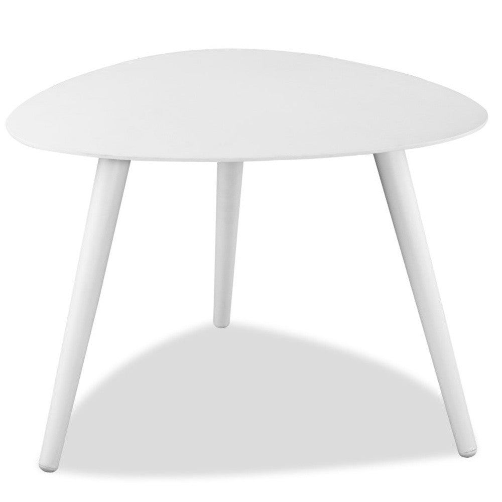 14" White Aluminum End Table-End-Side Tables-DECOROLALA