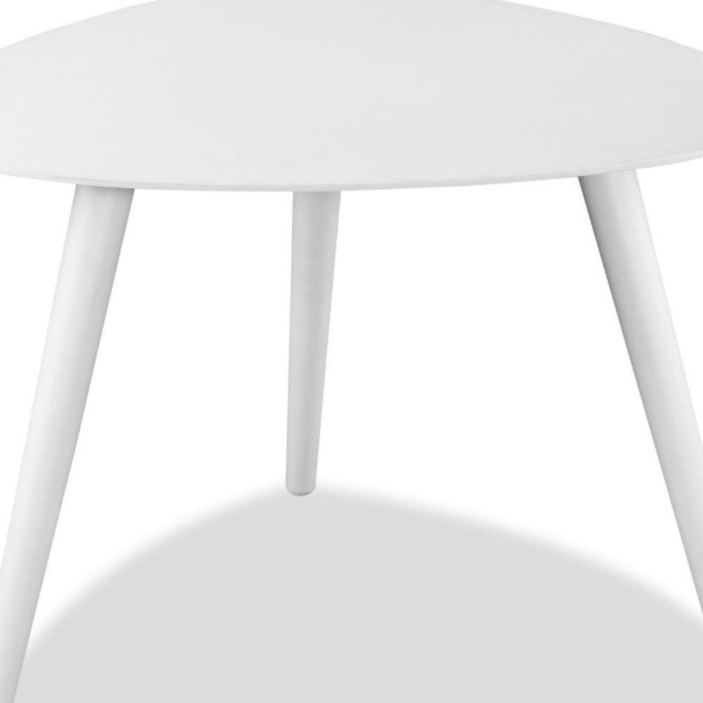 14" White Aluminum End Table-End-Side Tables-DECOROLALA