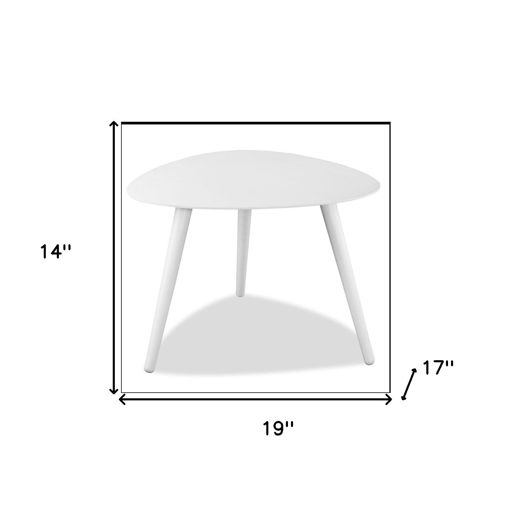 14" White Aluminum End Table-End-Side Tables-DECOROLALA