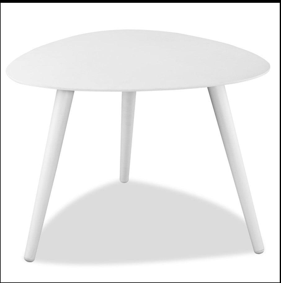 14" White Aluminum End Table-End-Side Tables-DECOROLALA