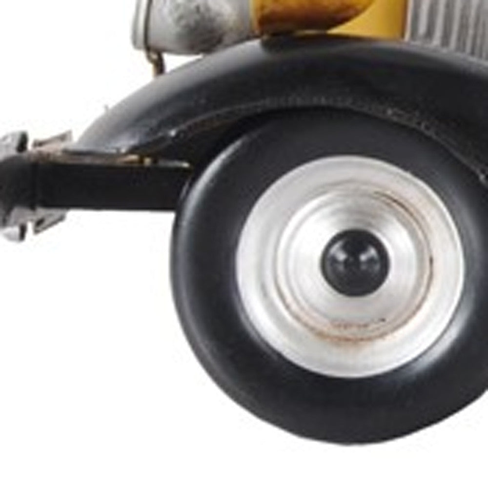 14" Yellow Checker Taxi Cab Model Sculpture-Sculptures-DECOROLALA