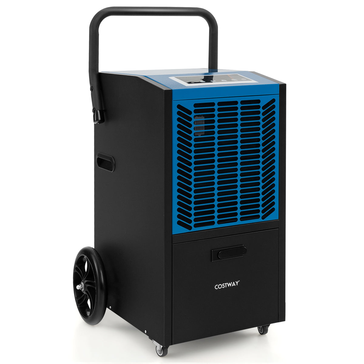 140 Pints Commercial Dehumidifier Crawl Space Dehumidifier with Pump and Drain Hose-Blue-Dehumidifiers-DECOROLALA