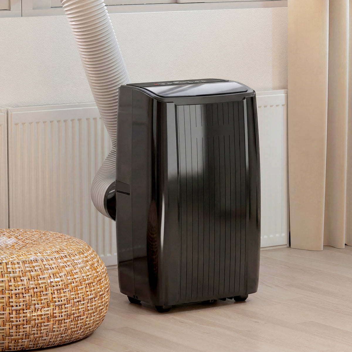 14000 BTU 5-in-1 Portable Air Conditioner with Heat & WiFi - Black-Air Conditioner-DECOROLALA