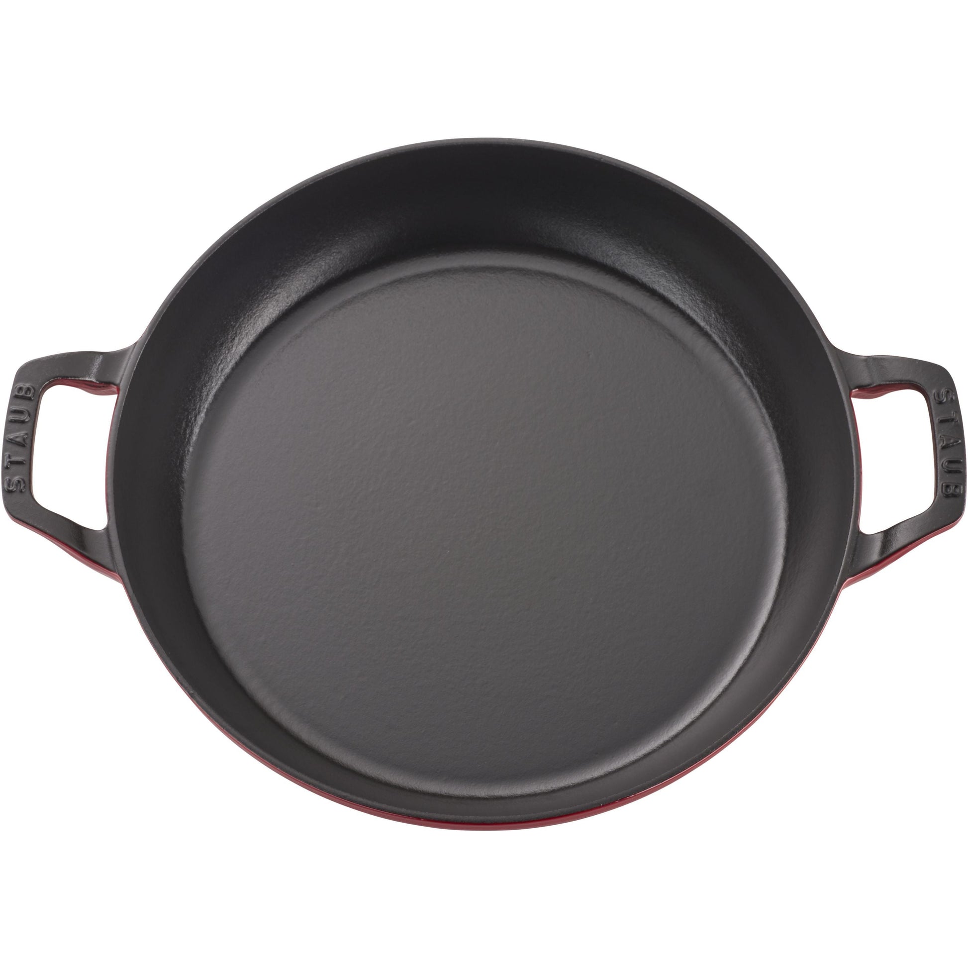 STAUB Braisers 3.5 L Cast Iron Round Heritage Braiser/Sauté Pan, Cherry-n/a-DECOROLALA